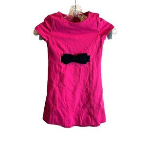 Kate Spade Skirt The Rules Girl's Dress Pink Short Sleeve Black Bow 116/6Y